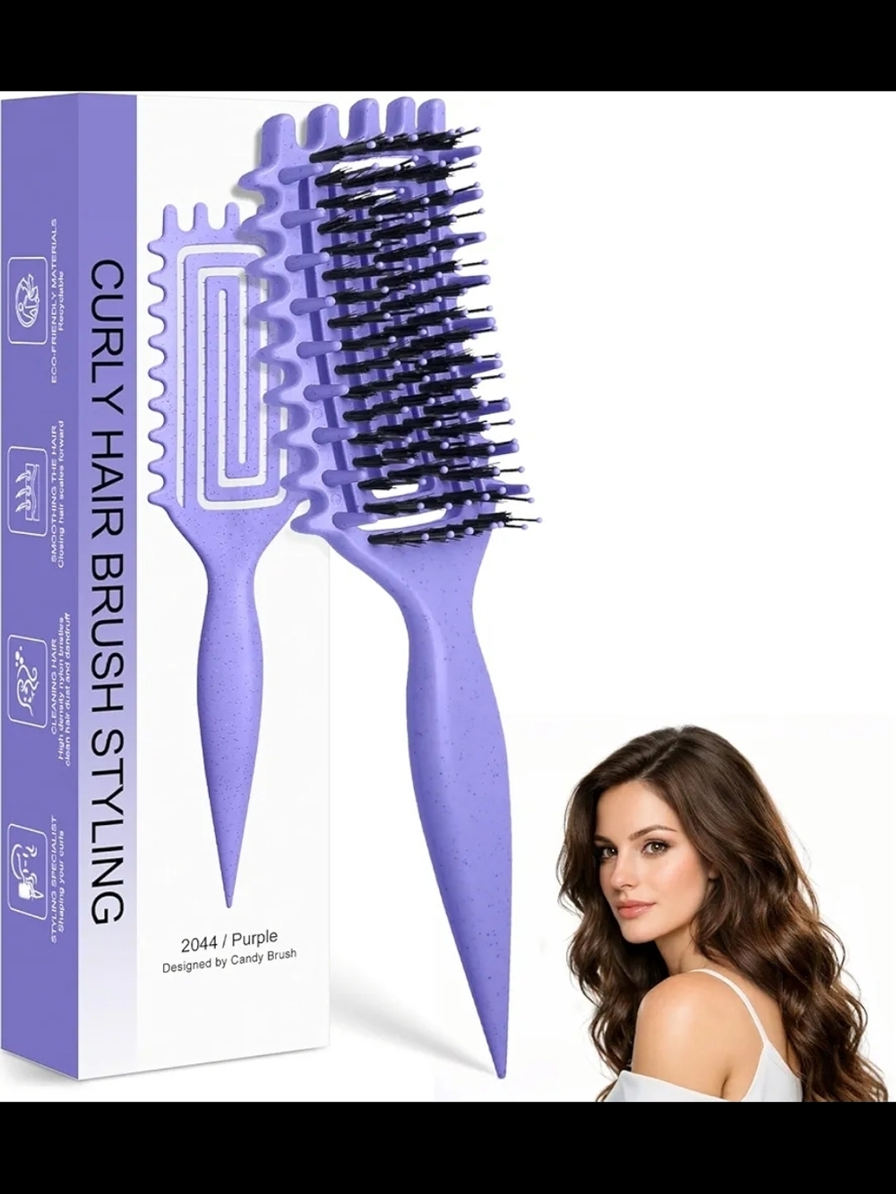 NWT Wet Dry Brush, Brush with Vented Design for Detangling & Styling